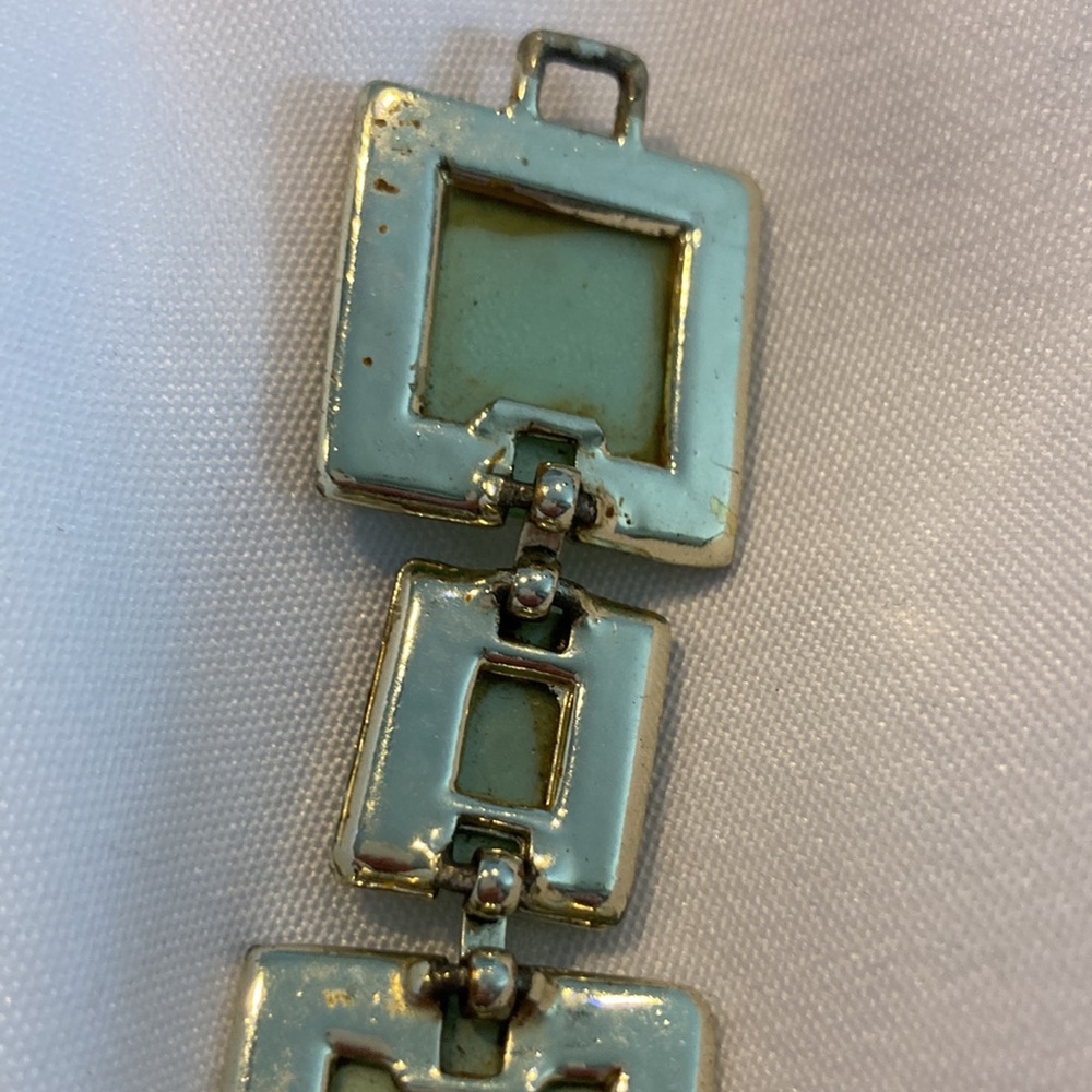 Retro Classic blue green 50s 60s style bracelet. This is a fun piece! - Picture 7 of 9